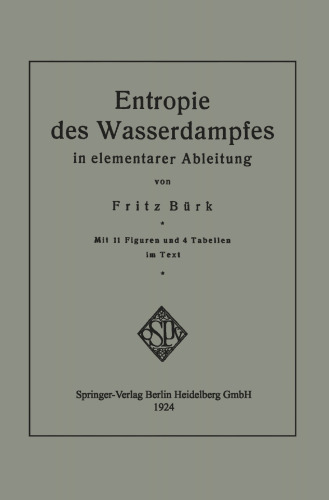 Entropie des Wasserdampfes in elementarer Ableitung