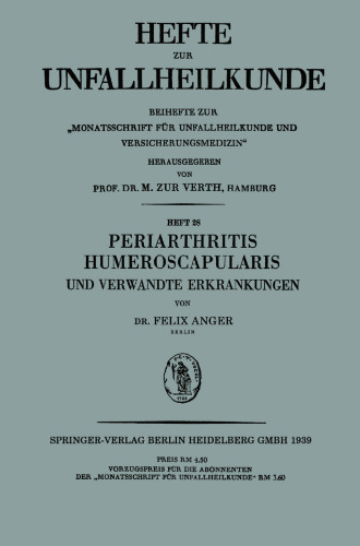 Periarthritis Humeroscapularis und Verwandte Erkrankungen