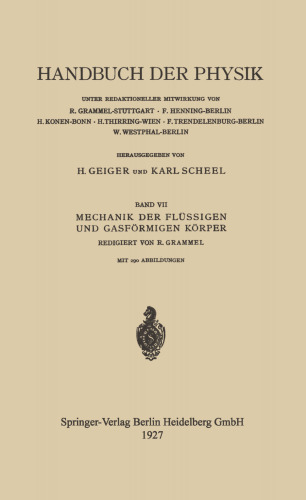 Mechanik der Flüssigen und Gasförmigen Körper