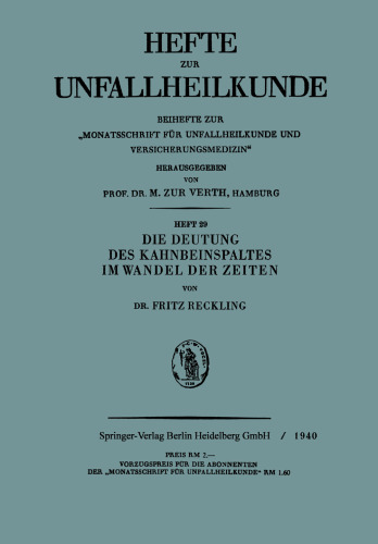 Die Deutung des Kahnbeinspaltes im Wandel der Zeiten