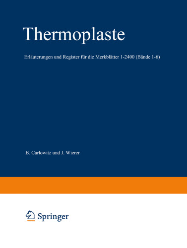 Kunststoffe: Technische Daten von Handelsprodukten