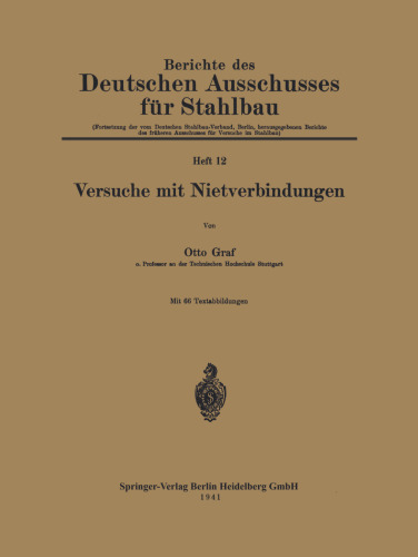 Versuche mit Nietverbindungen