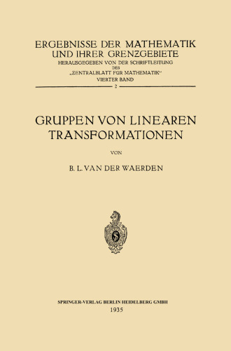 Gruppen von Linearen Transformationen