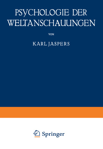 Psychologie der Weltanschauungen