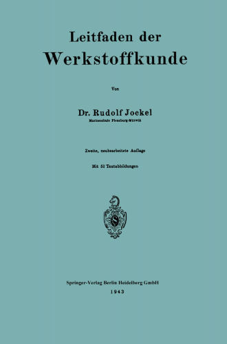Leitfaden der Werkstoffkunde