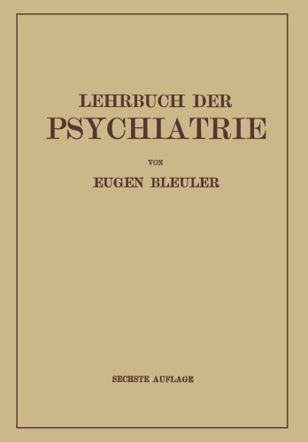 Lehrbuch der Psychiatrie