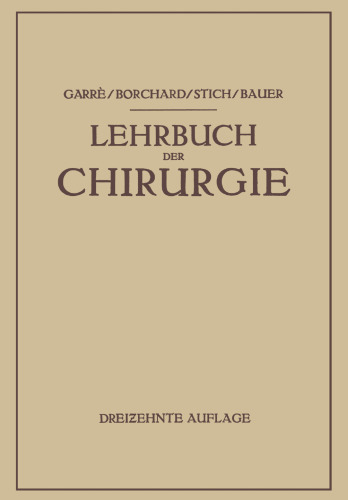 Lehrbuch der Chirurgie