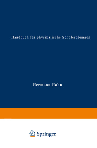 Handbuch für physikalische Schülerübungen