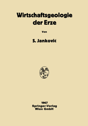 Wirtschaftsgeologie der Erze
