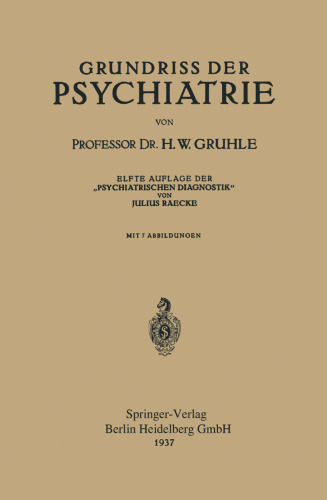 Grundriss der Psychiatrie