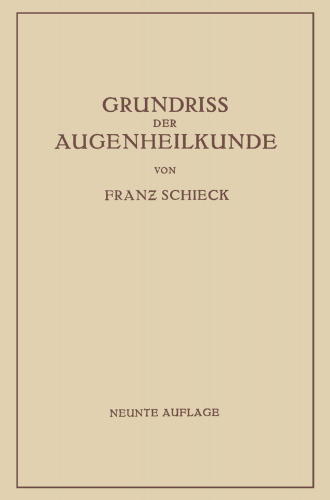Grundriss der Augenheilkunde für Studierende