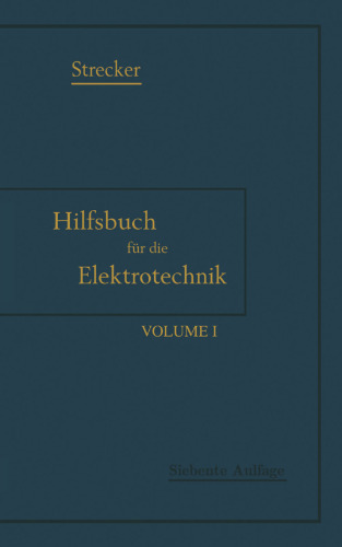 Hilfsbuch für die Elektrotechnik