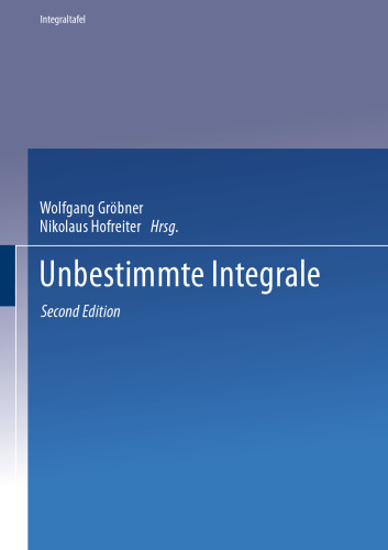 Unbestimmte Integrale
