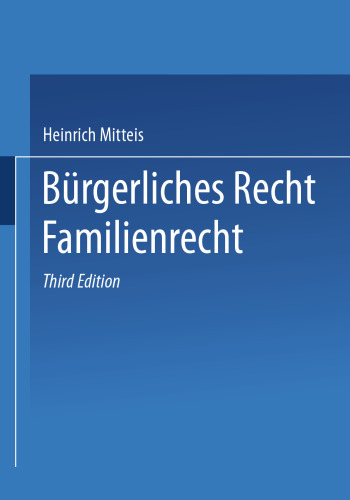Bürgerliches Recht Familienrecht