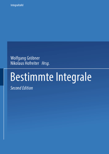 Zweiter Teil Bestimmte Integrale