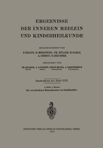 Die verschiedenen Melaenaformen im Säuglingsalter