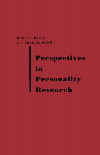 Perspectives in Personality Research
