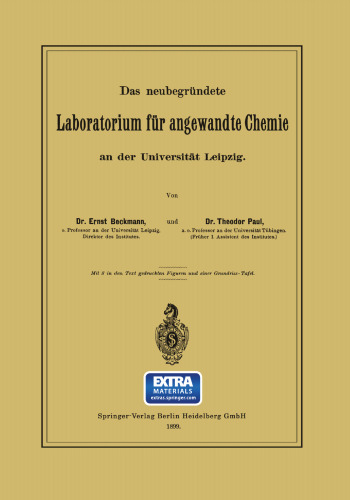 Das neubegründete Laboratorium für angewandte Chemie an der Universität Leipzig