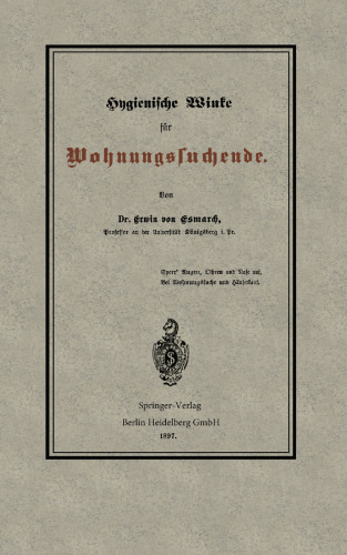 Hygienische Winke für Wohnungssuchende