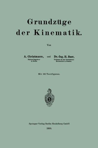 Grundzüge der Kinematik