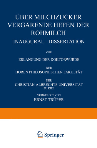 Über Milchzucker Vergärende Hefen der Rohmilch