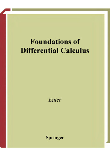 Foundations of Differential Calculus Euler