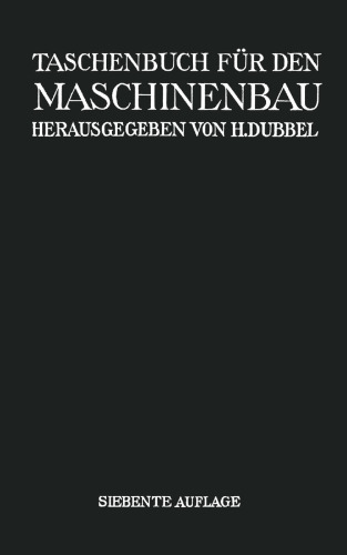 Taschenbuch für den Maschinenbau