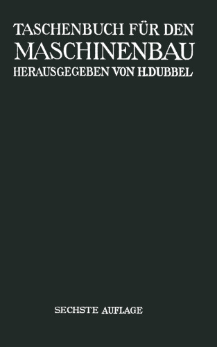 Taschenbuch für den Maschinenbau