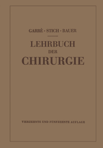 Lehrbuch der Chirurgie