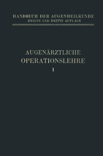 Augenärztliche Operationslehre