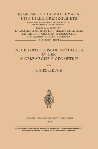 Neue Topologische Methoden in der Algebraischen Geometrie