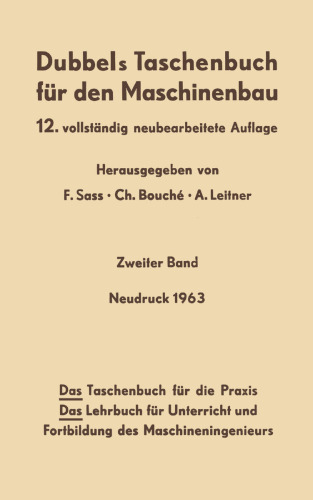 Dubbels Taschenbuch für den Maschinenbau