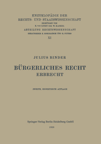 Bürgerliches Recht: Erbrecht