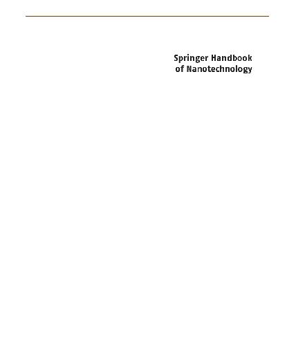 Springer Handbook of Nanotechnology