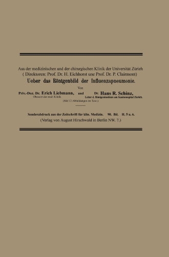 Ueber das Röntgenbild der Influenzapneumonie