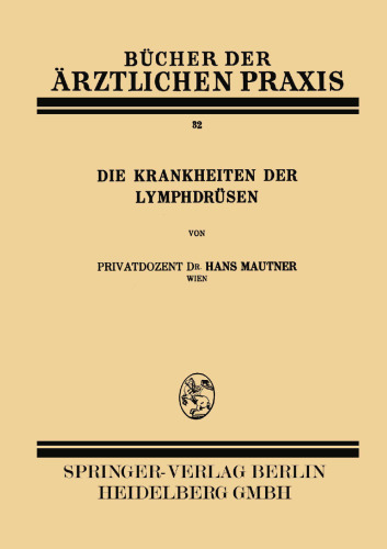 Die Krankheiten der Lymphdrüsen