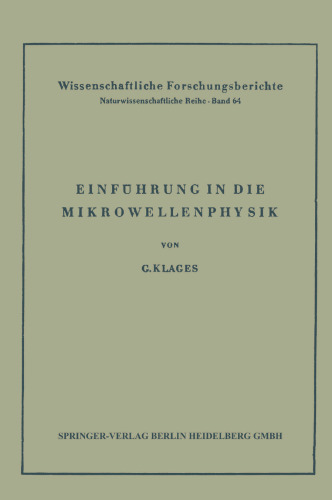 Einführung in die Mikrowellenphysik