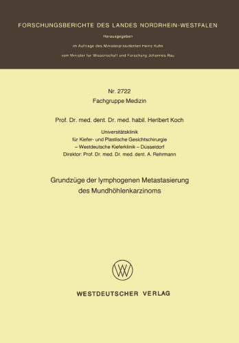 Grundzüge der lymphogenen Metastasierung des Mundhöhlenkarzinoms