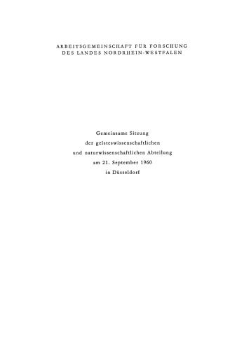 Technische und wirtschaftliche Aspekte der Automatisierung. Arbeitswissenschaftliche Aspekte der Automatisierung