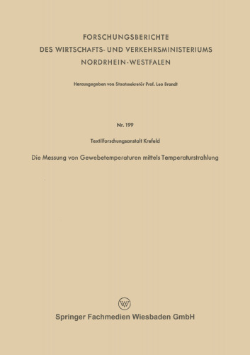 Die Messung von Gewebetemperaturen mittels Temperaturstrahlung