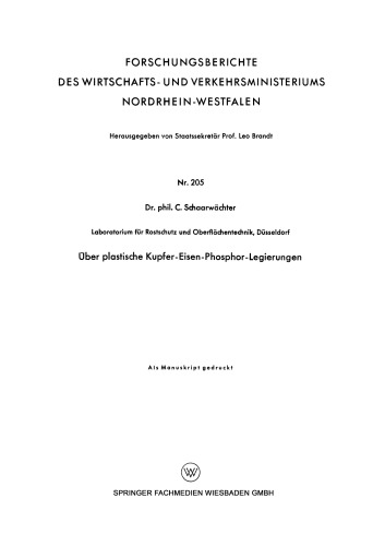 Über plastische Kupfer-Eisen-Phosphor-Legierungen