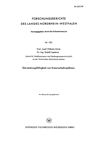 Die Leistungsfähigkeit von Kreisverkehrsplätzen