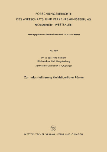 Zur Industrialisierung kleinbäuerlicher Räume
