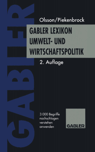 Gabler Lexikon Umwelt- und Wirtschaftspolitik