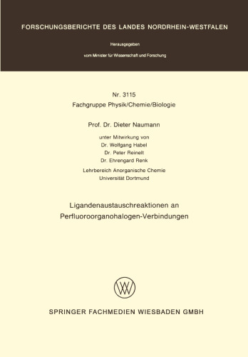 Ligandenaustauschreaktionen an Perfluoroorganohalogen-Verbindungen