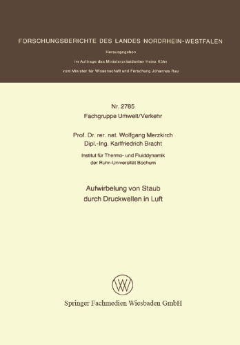 Aufwirbelung von Staub durch Druckwellen in Luft