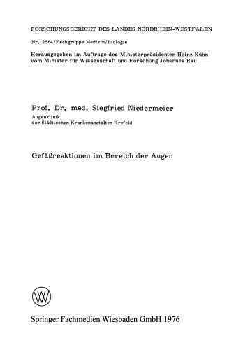 Gefäßreaktionen im Bereich der Augen