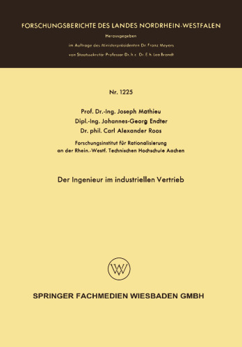 Der Ingenieur im industriellen Vertrieb