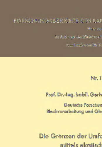 Die Grenzen der Umformung dünner Bleche mittels elastischer Druckmittel