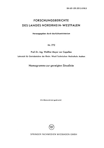 Nomogramme zur geneigten Sinuslinie